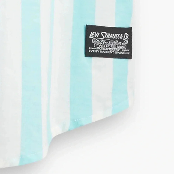 Levi’s SKATE SS WOVEN 90S | BLUE WHITE size M - Picture 2 of 3